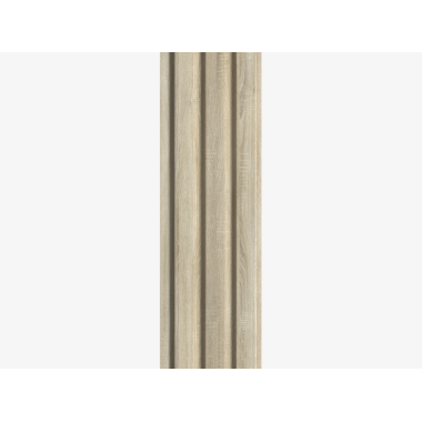 Панель Стеновая Реечная МДФ Stella Beats Standart Дуб Сонома 2700x119x16 (4шт.упак.)
