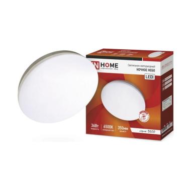 Светильник накладной InHome Deco Ночное небо 36вт 6500К 2340 Лм d380х55мм IP40