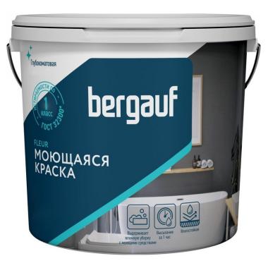 Краска ВД моющаяся Bergauf Fleur полиакриловая 4,5л База С (6,3кг)