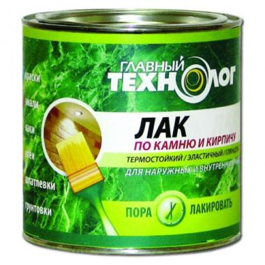 Лак по камню и кирпичу глянецевый +100 С 0,75л "Главный технолог" /6/ НБХ
