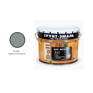 Эмаль-грунт по ржавчине 3в1 DALI RAL 9006 серебристый аллюминий 0,75л (Рогнеда)
