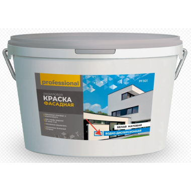 Краска ВД Professional PF301 фасад белая 7кг повышенная износостойкость
