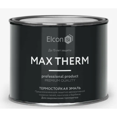 Эмаль термостойкая Elcon белая (0.4 кг)  (700 С), шт. 