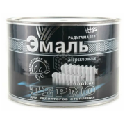 Эмаль акриловая для радиаторов  белая глянцевая 0,4 кг РАДУГА /24/ 