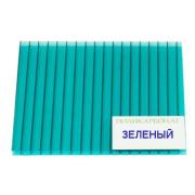 Сотовый поликарбонат Зеленый, 4мм*2,1*6м, (0,47 кг/м2), Rational