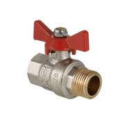 Кран шаровый латунь D 1/2", Вн/Нар, с барашковой ручкой