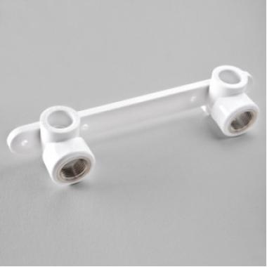 Угольник комбинированный, двойной с креплением ВР, D20-1/2" (18 шт/кор)