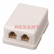 Розетка телефонная 2х6P-4C REXANT
