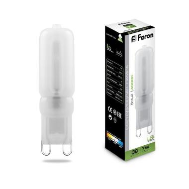 Лампа 7Вт 4000К G9 Feron арт.25756