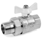 Кран шаровый американка латунь D 3/4", Вн/Нар, с барашковой ручкой