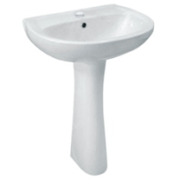 Умывальник-тюльпан Версия с обр.перел.белый (к Пьед.Соната) 57см (г.Воротынск)