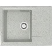 Мойка каменная Анастасия Z150Q10 (светл.сер)575x470x215 с сифоном, герметиком, фрезой Gota Rocio
