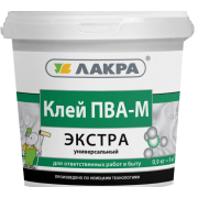 Клей ПВА Строитель Универсальный 0,9 кг/Лакра
