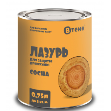 Деревозащита ЛАЗУРЬ сосна (0,75л) ТМ "ВТеме" вн/нар.раб