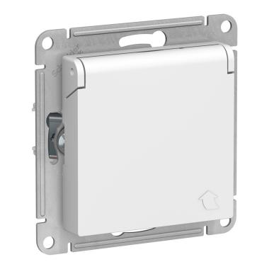 Розетка "Atlasdesign" 1СП с/з крышка Белый под рамку IP20 Schneider Electric