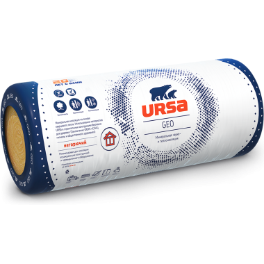Утеплитель УРСА Рулон минвата М-15, (1шт/уп)- 16 плот. 6750*1220*150мм, 8,24м2, 1,235 м3, (18шт/пал)