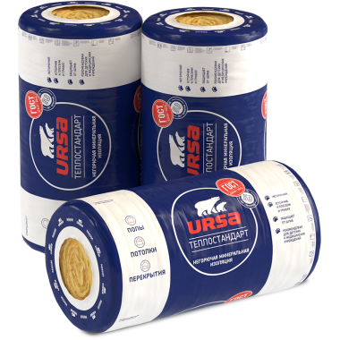 Утеплитель УРСА Рулон минвата Тепло Стандарт МИНИ,(2)-9пл 6560*610*50*2, 8м2, 0,4м3 СНЯТ С ПРОИЗВОД.