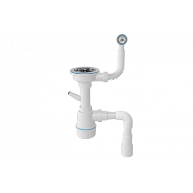 Сифон для мойки 3 1/2 с отводом для стиральных машин M104-8