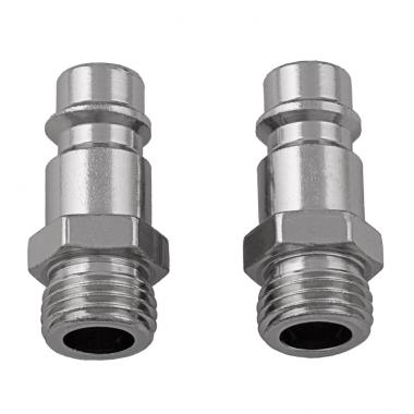 Ниппель универсальный быстросъемный ("папа"), 1/4, внешняя резьба, 2 шт, Stels