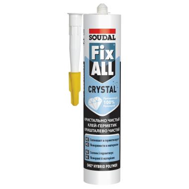 Клей-герметик SOUDAL FIX ALL CRISTAL прозрачный 290мл.