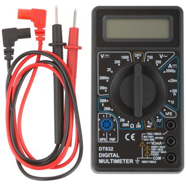Мультиметр 0,1 мВ-1000 В; 0,1 В-750 В; 1 мкА-10 А; 0,1 Ом-2 МОм; коробка Курс