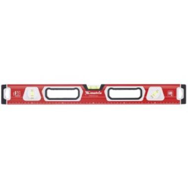 Уровень алюминиевый, магнит, фрезерованный, 3 глазка (1 зеркальный), двухкомпонентные рукоятки, 2000 мм Matrix