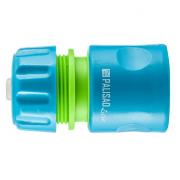 Соединитель пластмассовый, быстросъемный для шланга 1/2, аквастоп, однокомпонентный Palisad Luxe