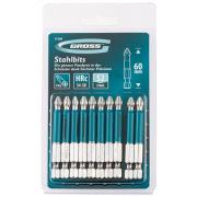 Бита магнитная PH2 х 60, магнитная, сталь S2, 10 шт/уп (ПОШТУЧНО), Gross