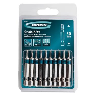 Бита Torx 8 х 50, магнитная, сталь S2, 10 шт/уп (ПОШТУЧНО), Gross