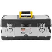 Ящик для инструмента 18", 450х250х195 мм,пластиковый, металлические замки, стенки стальные FIT