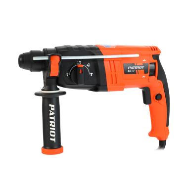 Перфоратор PATRIOT RH 242, SDS+, мощность 720Вт, 1,9 Дж, 3 режима работы, макс.диаметр 22мм, глубиномер, дополнительная ручка, кейс