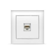Розетка компьютерная "Бриллиант"белый UNIVersal