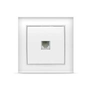 Розетка телефонная "Бриллиант"белый UNIVersal