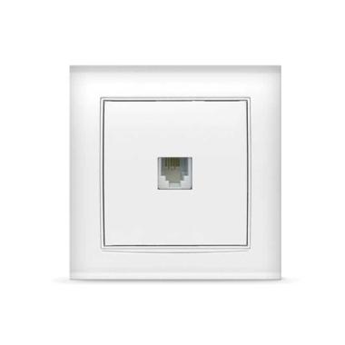 Розетка телефонная "Бриллиант"белый UNIVersal