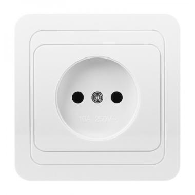 Розетка "Марс"1СП с/з белый Smartbuy
