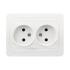 Розетка "Марс"2СП с/з белый Smartbuy