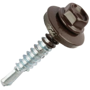 Саморез кровельный D 4.8 мм. 29 мм. Шоколад (RAL 8017)