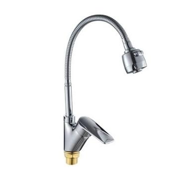 Смеситель для кухни шар. с гибким регулирующим изливом 2-реж.аэрат гайка D 40, 232513,Flex Gota