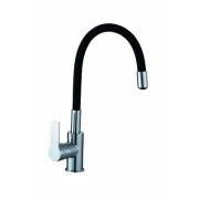 Смеситель для кухни шаровый, силиконовый излив, черный, G302532 Santa-Barbara Gota Rocio