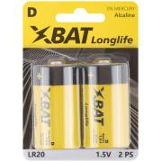 Батарейка щелочная, 1,5 В, тип d, 2 шт., ПОШТУЧНО