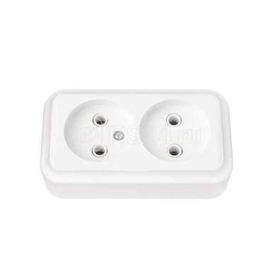 Розетка-колодка 2гн б/з Белый