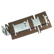 Задвижка дверная ЗД-04 (шпингалет, ПЛОСКИЙ ригель-цинк с проушиной ) Медь