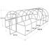 Теплица УСИЛЕННАЯ каркас 10*2*3м труба 25*25-1,5