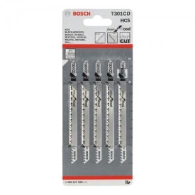 Пилки для лобзика T301 CD Bosch 5шт. по дереву
