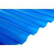 Профилированный поликарбонат,  Синий, МП-20, 0,8мм, 1,15х2,0м