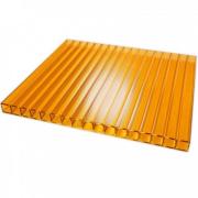 Сотовый поликарбонат Янтарь, 4мм*2,1*6м, (0,47 кг/м2)