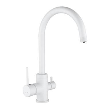 Смеситель д/кухни шар. с доп.выходом д/питьев. воды G351-212 Special цвет белый Gota Rocio