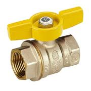 Кран шаровый газовый, D1/2", Вн/Вн с барашковой ручкой