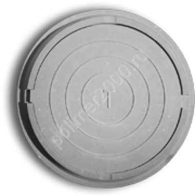 Люк полимерно-песчаный, красный, тип Т (тяжёлый), до 15 т, размер нар.740/вн.545, вес 60кг