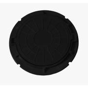 Люк полимерно-песчаный,черный, Дачный (лёгкий), до 1,5 т, размер нар.710/вн.540, вес 17кг